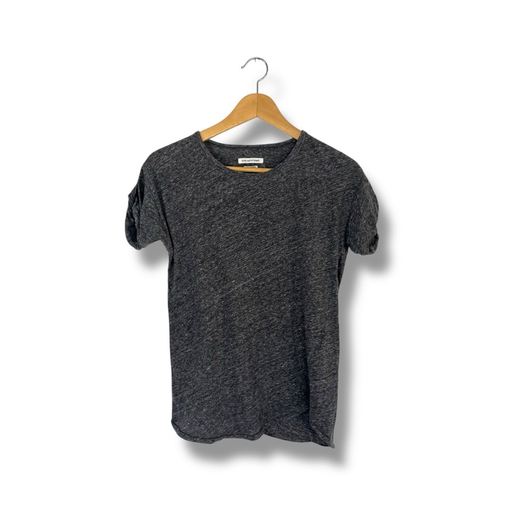 Isabel Marant Etoile Designer T-Shirt Charcoal Gray Heathered Quiet Luxury S